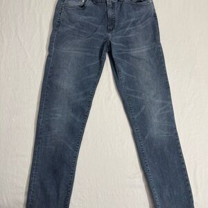 Slate and Stone Men's Slim Straight Jeans in Washed Slate/Blue 34/32